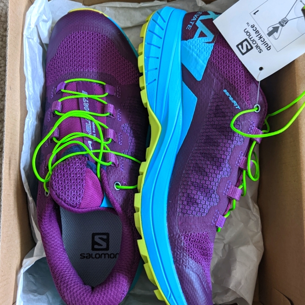 Solomon XA Elevate trail running shoes (size 6)
